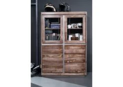 Vitrine 102x40 Palissandre Laqué Smoked Oak SYDNEY #200 -Massivmoebel24 09 310 778 0100 3