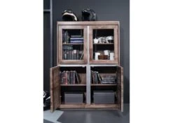 Vitrine 102x40 Palissandre Laqué Smoked Oak SYDNEY #200 -Massivmoebel24 09 310 778 0100 4