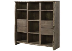 Étagère 142x45 Acacia Laqué Gris Taupe PURE ACACIA #410 -Massivmoebel24 09 310 886 4010 9