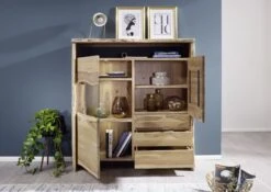 Buffet 131x45 Acacia Laqué Bois Naturel PURE ACACIA #703 -Massivmoebel24 09 310 886 7003 5