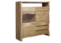 Buffet 131x45 Acacia Laqué Bois Naturel PURE ACACIA #703 -Massivmoebel24 09 310 886 7003 9