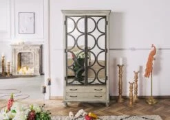 Armoire 97x50 Manguier Laqué Gris HERMITAGE #619
