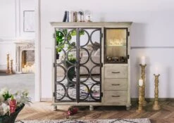 Buffet 150x45 Manguier Laqué Gris HERMITAGE #620