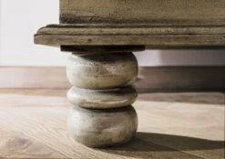 Buffet 150x45 Manguier Laqué Gris HERMITAGE #620 -Massivmoebel24 09 312 601 0620 7