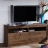 Meuble TV 130x40 Palissandre Teinté Smoked Cherry TORONTO #119