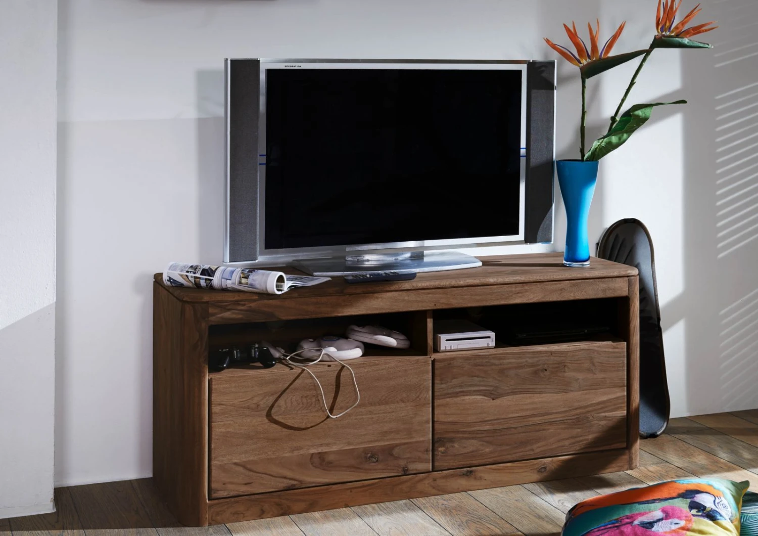 Meuble TV 130x40 Palissandre Teinté Smoked Cherry TORONTO #119 1 Meuble TV 130x40 Palissandre Teinté Smoked Cherry TORONTO #119