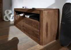 Meuble TV 130x40 Palissandre Teinté Smoked Cherry TORONTO #119 10 Meuble TV 130x40 Palissandre Teinté Smoked Cherry TORONTO #119 -Massivmoebel24 09 312 665 0020 4