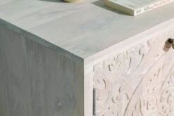 Commode 80x48 Manguier Huilé Blanc KASHMIR #108 -Massivmoebel24 09 312 696 1008 7