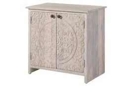 Commode 80x48 Manguier Huilé Blanc KASHMIR #108 -Massivmoebel24 09 312 696 1008 9
