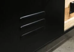 Commode En Bois De Manguier 90x45x90 Naturel Laqué / Métal Noir BLACKBURN #108 -Massivmoebel24 09 312 728 1008 07