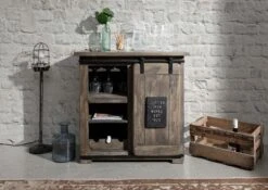 Meuble à Vin 80x40 Manguier Laqué Gris RAILWAY #240 10 Meuble à Vin 80x40 Manguier Laqué Gris RAILWAY #240 -Massivmoebel24 09 312 772 1031 3