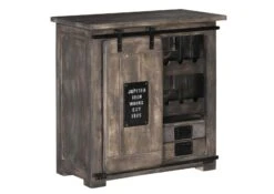 Meuble à Vin 80x40 Manguier Laqué Gris RAILWAY #240 15 Meuble à Vin 80x40 Manguier Laqué Gris RAILWAY #240 -Massivmoebel24 09 312 772 1031 9