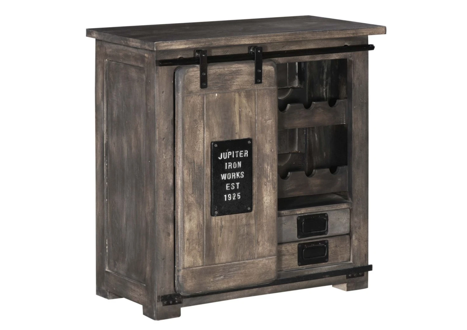 Meuble à Vin 80x40 Manguier Laqué Gris RAILWAY #240 8 Meuble à Vin 80x40 Manguier Laqué Gris RAILWAY #240 – Image 8