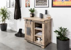 Commode 70x45 Manguier Laqué Blanchi RAILWAY #324