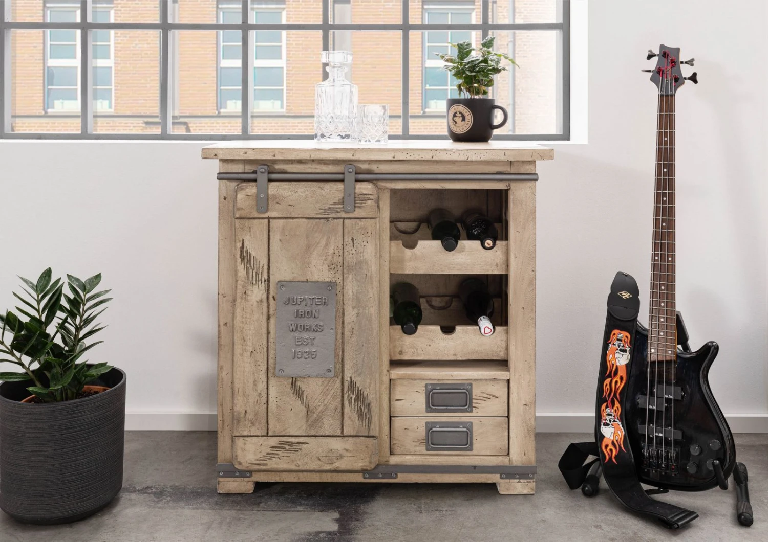 Étagère à Vin 80x40 Manguier Laqué Blanchi RAILWAY #340 3 Étagère à Vin 80x40 Manguier Laqué Blanchi RAILWAY #340 – Image 3