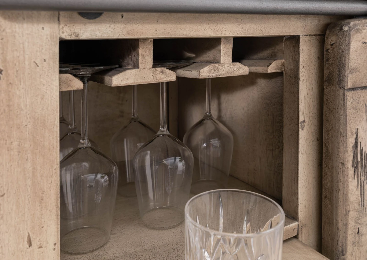 Étagère à Vin 80x40 Manguier Laqué Blanchi RAILWAY #340 7 Étagère à Vin 80x40 Manguier Laqué Blanchi RAILWAY #340 – Image 7