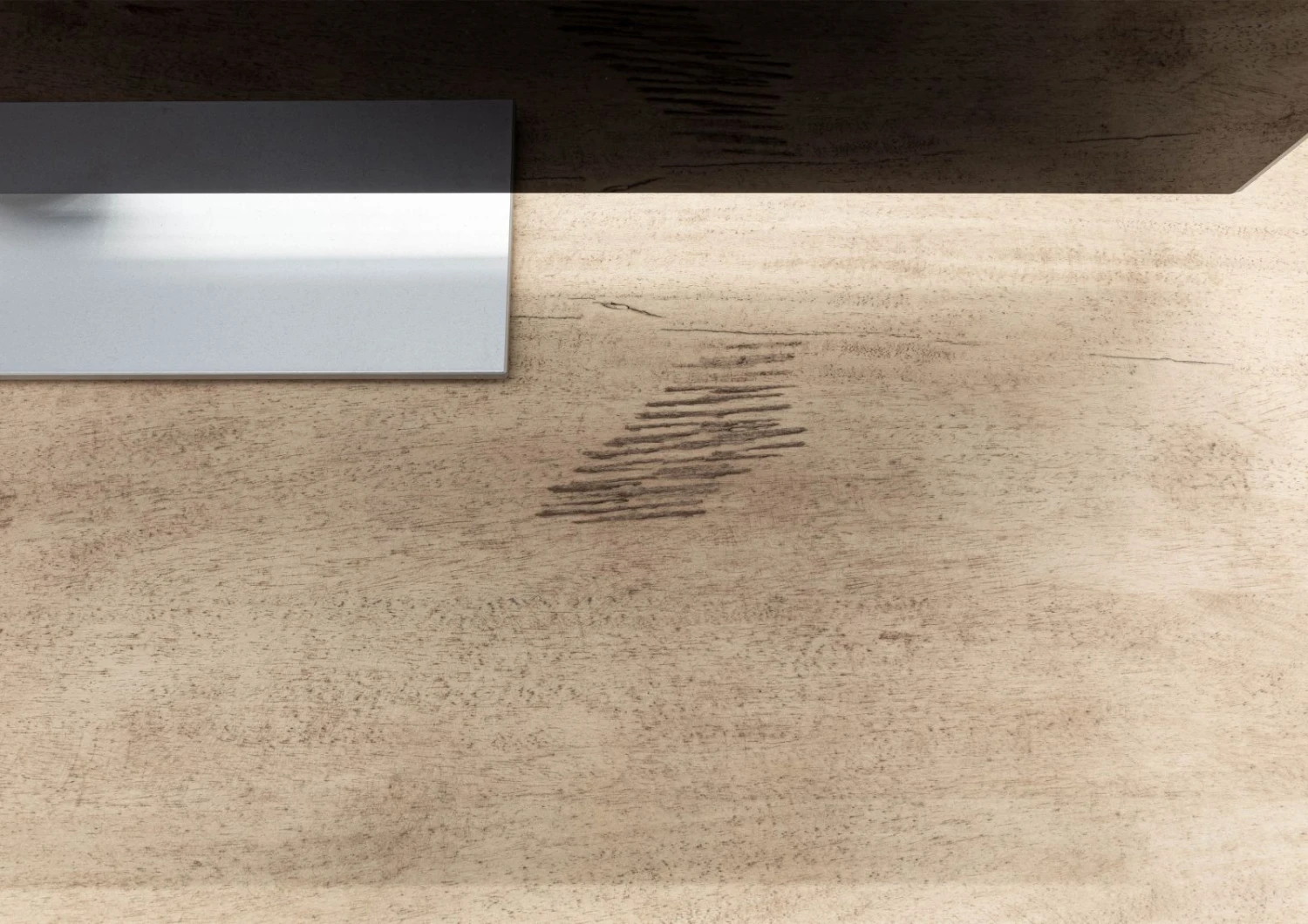 Meuble TV 200x55 Manguier Laqué Blanchi RAILWAY #348 5 Meuble TV 200x55 Manguier Laqué Blanchi RAILWAY #348 – Image 5