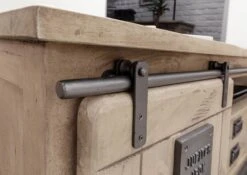 Meuble TV 200x55 Manguier Laqué Blanchi RAILWAY #348 15 Meuble TV 200x55 Manguier Laqué Blanchi RAILWAY #348 -Massivmoebel24 09 312 772 2037 7