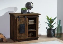 Commode En Bois De Manguier Huilé RAILWAY #424