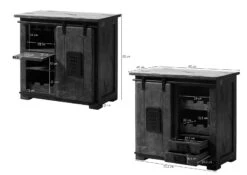 Meuble à Vin 80x40 Manguier Laqué Bois Naturel RAILWAY #140 12 Meuble à Vin 80x40 Manguier Laqué Bois Naturel RAILWAY #140 -Massivmoebel24 09 312 772 3031 08 1