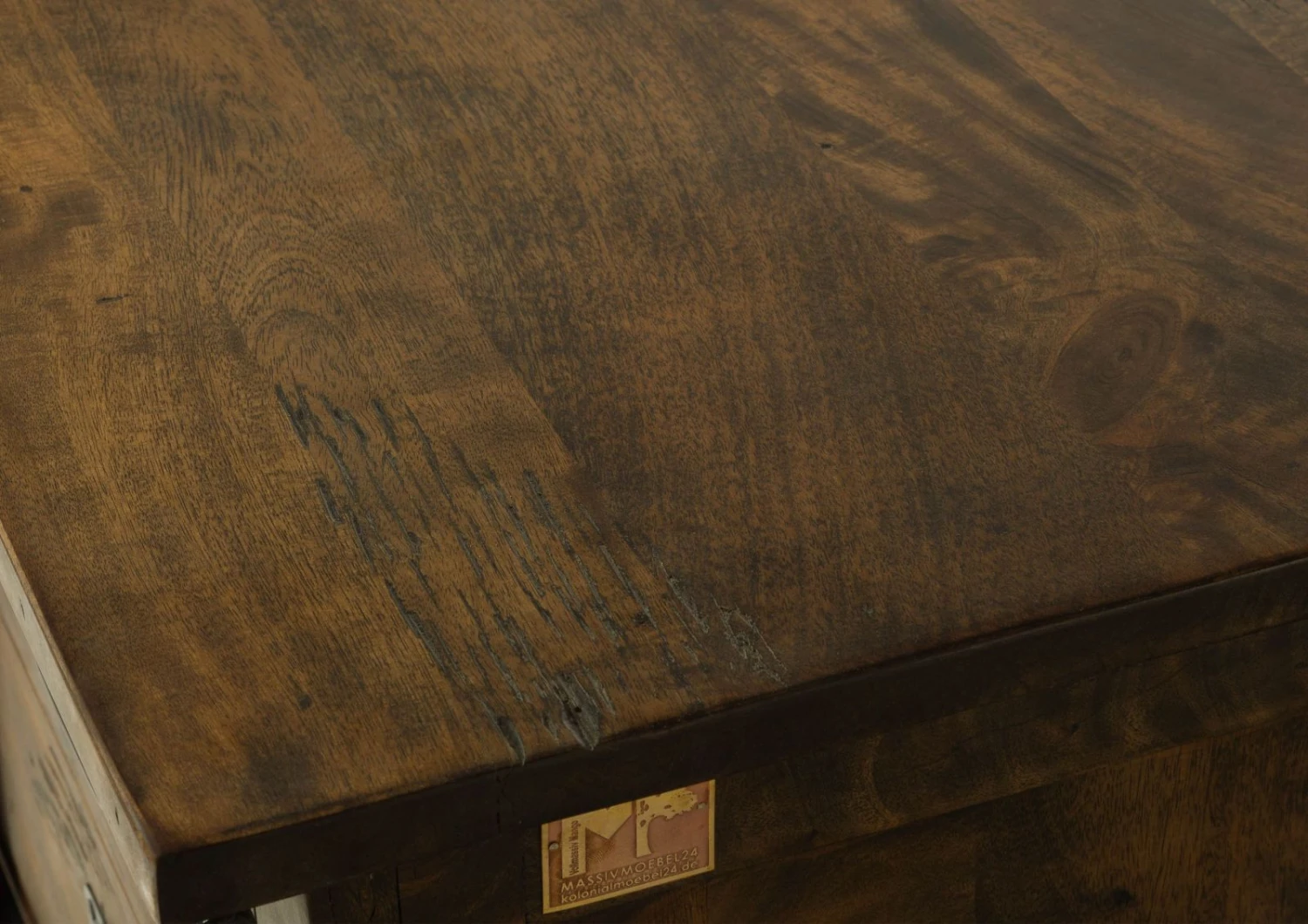 Meuble TV En Bois De Manguier Huilé RAILWAY #451 6 Meuble TV En Bois De Manguier Huilé RAILWAY #451 – Image 6