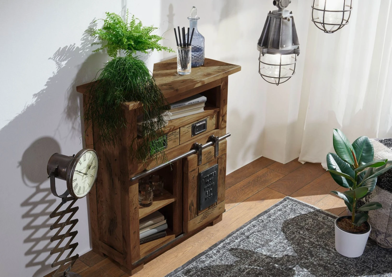 Commode En Bois De Manguier Huilé RAILWAY #452 2 Commode En Bois De Manguier Huilé RAILWAY #452 – Image 2