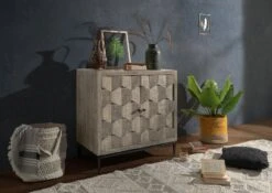 Commode 86x46 Manguier Laqué Gris STILMÖBEL #108