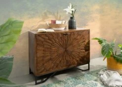 Commode 107x46 Manguier Laqué Brun STILMÖBEL #115