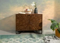 Commode 107x46 Manguier Laqué Brun STILMÖBEL #115 -Massivmoebel24 09 312 823 0015 3