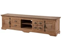 Meuble TV Manguier 220x45x55 Huilé Beige TOULOUSE #09 -Massivmoebel24 09 313 188 0009 09