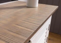 Meuble TV Manguier 200x45x55 Laqué Blanc TOULOUSE #110 -Massivmoebel24 09 313 188 1010 06