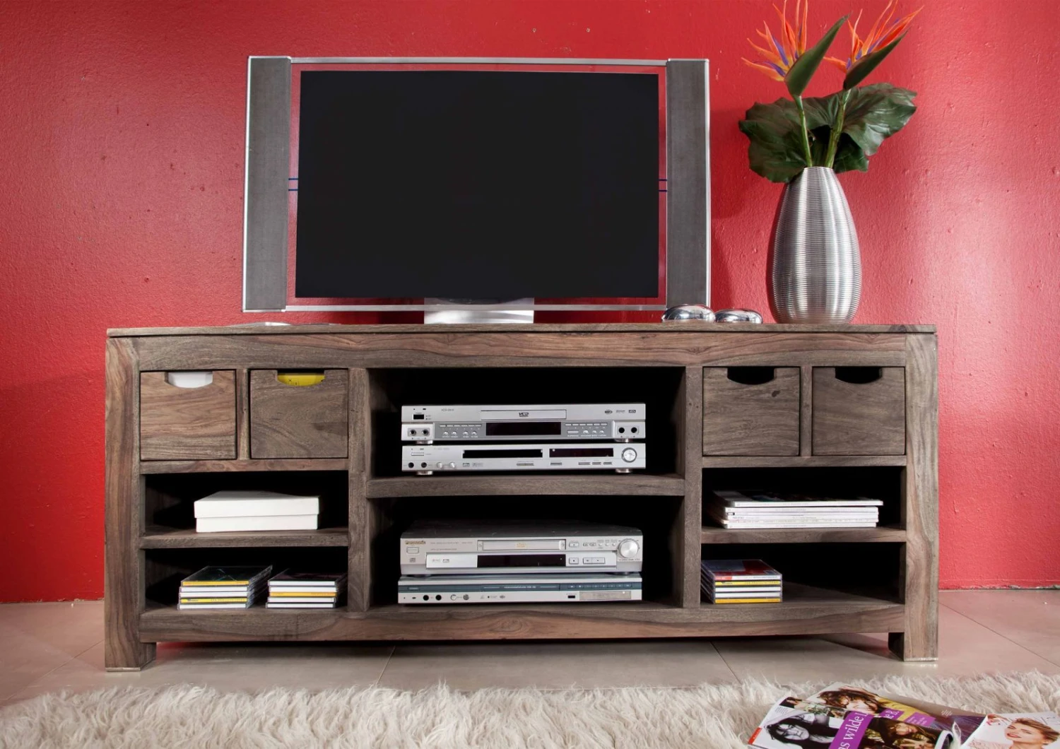 Meuble TV 148x50 Palissandre Huilé Gris Taupe NATURE GREY #40 2 Meuble TV 148x50 Palissandre Huilé Gris Taupe NATURE GREY #40 – Image 2