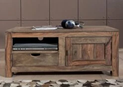 Meuble TV 108x45 Palissandre Huilé Gris Taupe NATURE GREY #0117