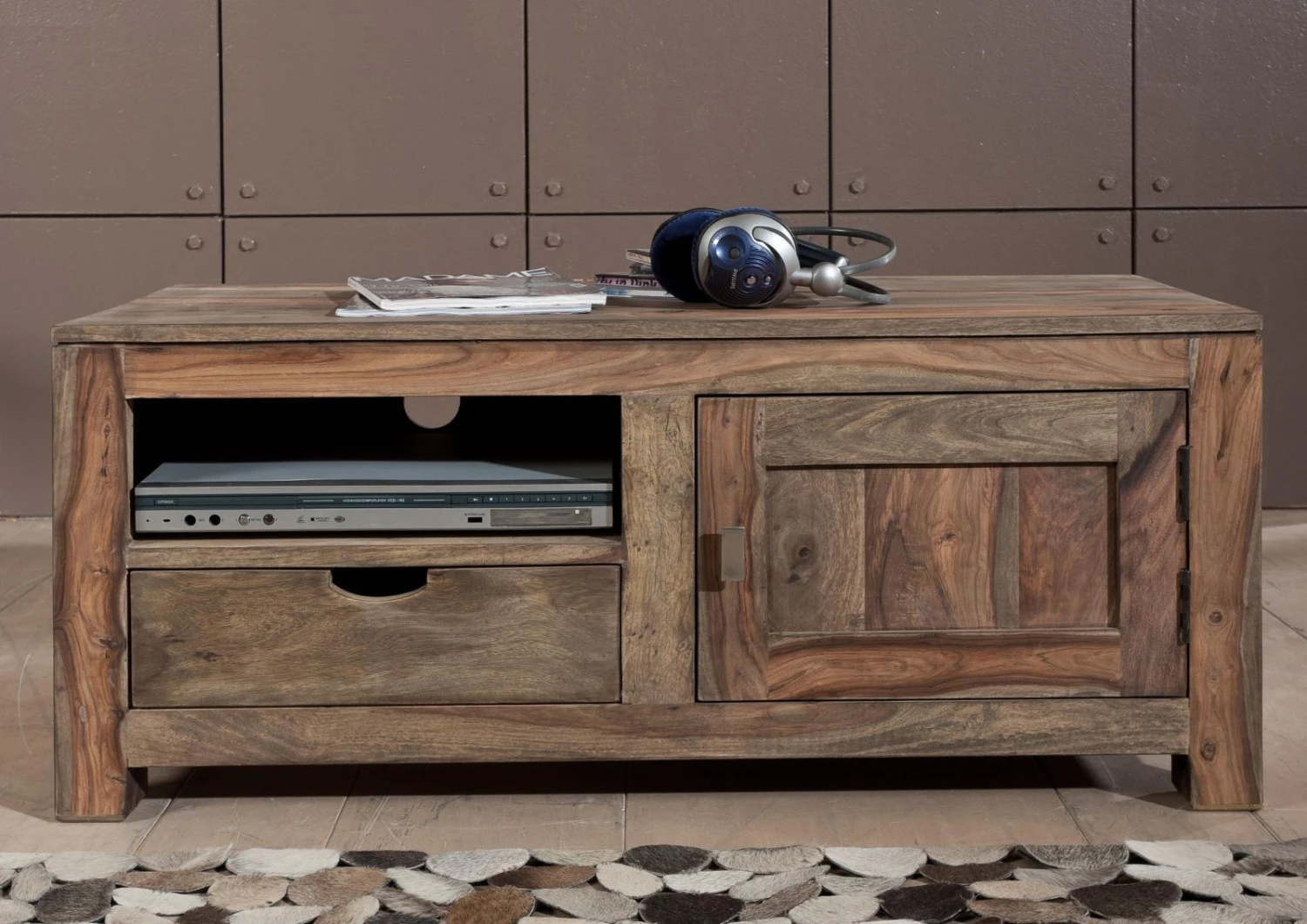 Meuble TV 108x45 Palissandre Huilé Gris Taupe NATURE GREY #0117 1 Meuble TV 108x45 Palissandre Huilé Gris Taupe NATURE GREY #0117