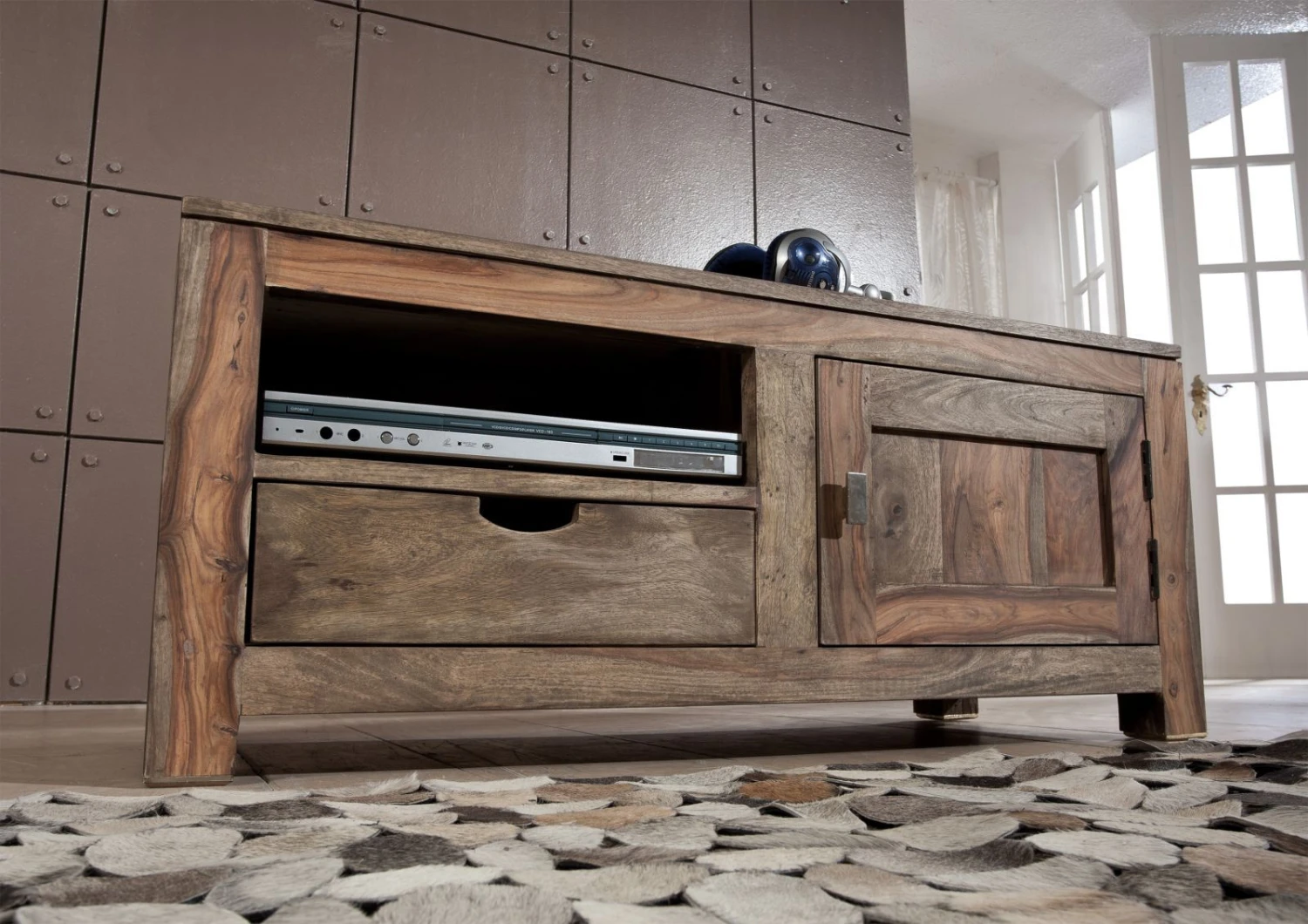 Meuble TV 108x45 Palissandre Huilé Gris Taupe NATURE GREY #0117 3 Meuble TV 108x45 Palissandre Huilé Gris Taupe NATURE GREY #0117 – Image 3