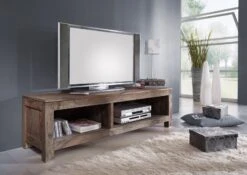 Meuble TV 148x45 Palissandre Huilé Gris Taupe NATURE GREY #0123