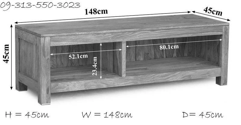Meuble TV 148x45 Palissandre Huilé Gris Taupe NATURE GREY #0123 5 Meuble TV 148x45 Palissandre Huilé Gris Taupe NATURE GREY #0123 – Image 5