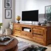 Meuble TV 170x40 Acacia Laqué Miel OXFORD #0324