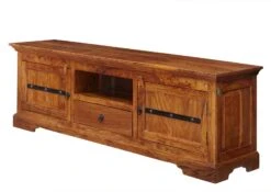Meuble TV 170x40 Acacia Laqué Miel OXFORD #0324 11 Meuble TV 170x40 Acacia Laqué Miel OXFORD #0324 -Massivmoebel24 09 313 610 0124 9