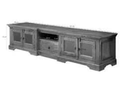 Meuble TV 210x50 Acacia Laqué Miel OXFORD #0339 -Massivmoebel24 09 313 610 0139 08