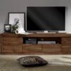 Meuble TV 200x45 Palissandre Teinté Smoked Cherry TORONTO #151