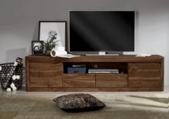 Meuble TV 200x45 Palissandre Teinté Smoked Cherry TORONTO #151