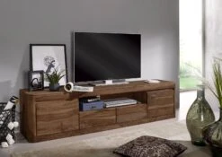 Meuble TV 200x45 Palissandre Teinté Smoked Cherry TORONTO #151 -Massivmoebel24 09 313 665 0052 3