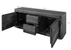 Meuble TV 147x40 Palissandre Ciré Noisette TORONTO #200 16 Meuble TV 147x40 Palissandre Ciré Noisette TORONTO #200 -Massivmoebel24 09 313 665 1000 08