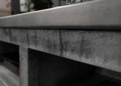 Meuble TV 220x40 Manguier Laqué Gris HEAVY INDUSTRY #135 -Massivmoebel24 09 313 677 0135 7