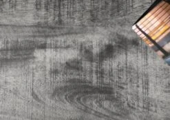 Meuble TV 180x40 Manguier Laqué Gris HEAVY INDUSTRY #139 -Massivmoebel24 09 313 677 0139 7