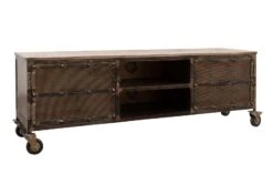 Meuble TV 170x40 Manguier Laqué Brun HEAVY INDUSTRY #233 15 Meuble TV 170x40 Manguier Laqué Brun HEAVY INDUSTRY #233 -Massivmoebel24 09 313 677 0233 9