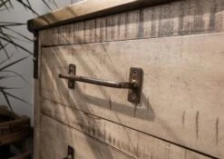 Meuble TV 190x40 Manguier Laqué Brun HEAVY INDUSTRY #234 14 Meuble TV 190x40 Manguier Laqué Brun HEAVY INDUSTRY #234 -Massivmoebel24 09 313 677 0234 7