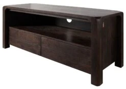 Meuble TV 125x45 Acacia Laqué Tabac BUENO #4002 -Massivmoebel24 09 313 679 4002 9