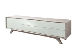 Meuble TV 180x45 Acacia Laqué Brun-Blanc TROMSO #105 -Massivmoebel24 09 313 697 2005 9
